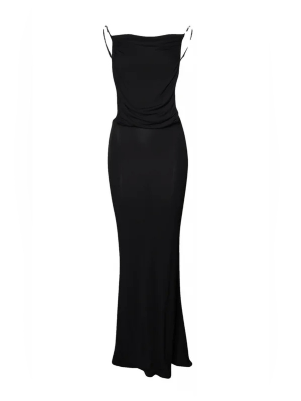 Christopher Esber Black Draped Maxi Dress